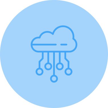 bulut hesaplama ağ simgesi, vektör illüstrasyonu           