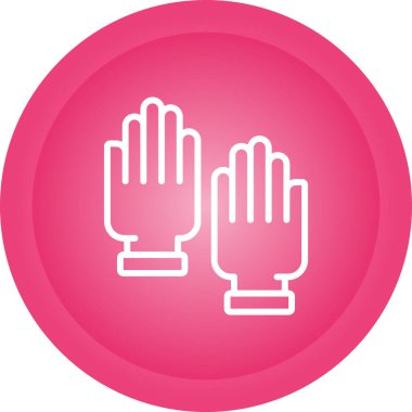 kauçuk eldiven simgesi web basit illüstrasyon