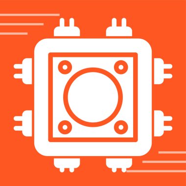 Kablo bezi. Web simgesi basit illüstrasyon