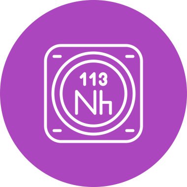 Periyodik tablonun kimyasal elementinin web illüstrasyonu