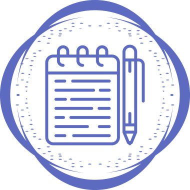 Memo pad modern simgesinin vektör illüstrasyonu