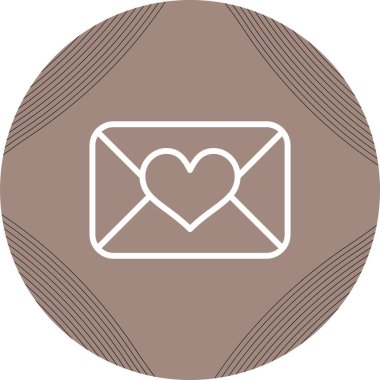 aşk harfi simgesi vektör illüstrasyonu 