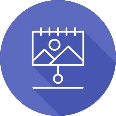 Tablo boyama simgesi, vektör illüstrasyonu