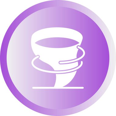 Tornado web simgesinin basit doğrusal çizimi