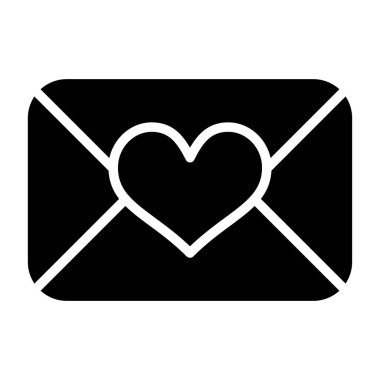 aşk harfi simgesi vektör illüstrasyonu 