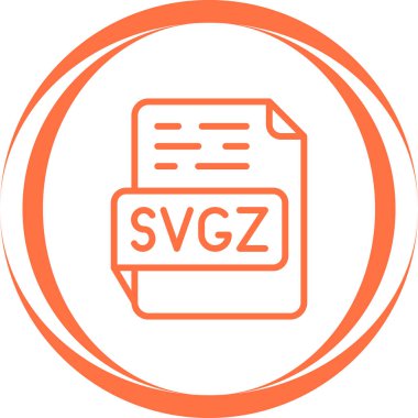 SVGZ file format icon on white background.  clipart