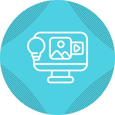 Tasarım Stratejisi web simgesi, vektör illüstrasyonu 