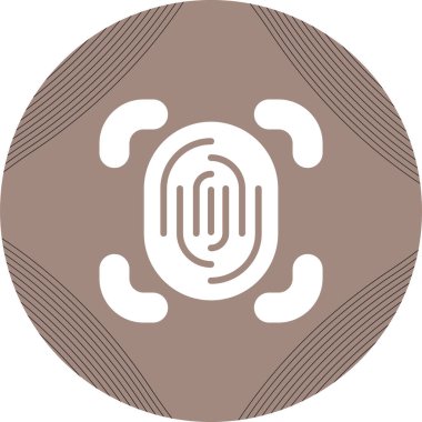 Parmak izi tarayıcısı. Web simgesi basit illüstrasyon
