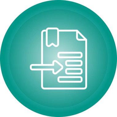 Girinti web simgesi, vektör illüstrasyonu 