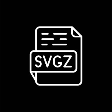 SVGZ file format icon on white background.  clipart