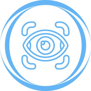 Retina tarayıcısı. Web simgesi basit illüstrasyon