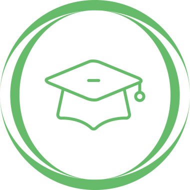 mezuniyet başlığı simgesi web basit illüstrasyon