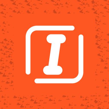 Belgenin vektör illüstrasyonu Italic modern simgesi