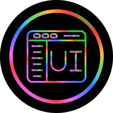 Kullanıcı Arayüzü Web simgesi vektör çizimi