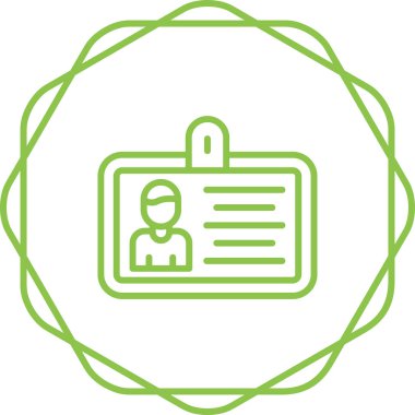 Kartvizit simgesinin vektör illüstrasyonu 