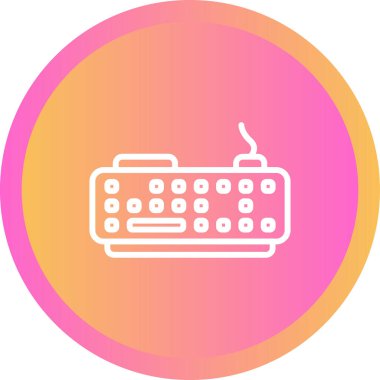 düz tasarım klavye vektör çizimi