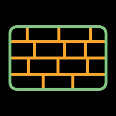 Firewall web simgesinin vektör illüstrasyonu      