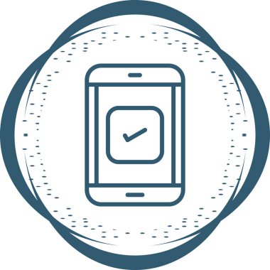 Kendini Kontrol Et web simgesi vektör illüstrasyonu