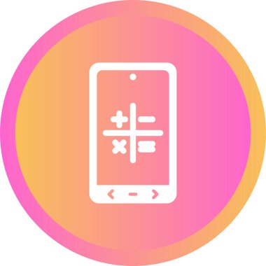 Hesap makinesi modern simgesinin vektör çizimi 