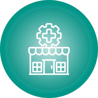 Eczane simgesi vektör çizimi 