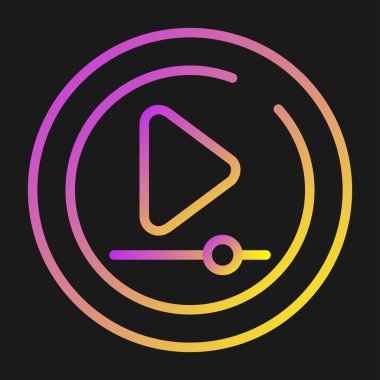 Web simgesi çal, basit vektör illüstrasyonu