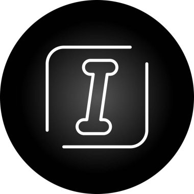 Belgenin vektör illüstrasyonu Italic modern simgesi