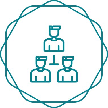 organizasyon web simgesi vektör illüstrasyonu