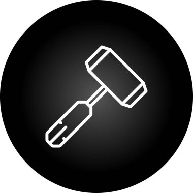  Elektrikçinin çekiç ikonu vektör illüstrasyonu