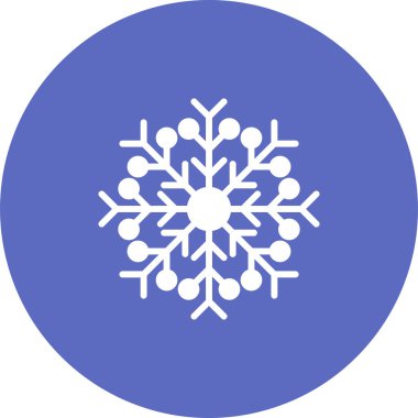 Kar Tanesi simgesi, basit web illüstrasyonu