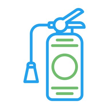 Yangın söndürme simgesinin basit doğrusal çizimi