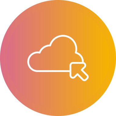 Bulut ağı simgesi, vektör illüstrasyonu. bulut simgesi