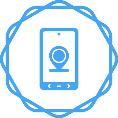 Pin Konum web simgesi, basit vektör illüstrasyonu