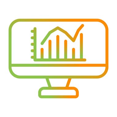 İstatistikler grafik simgesi. vektör illüstrasyonu