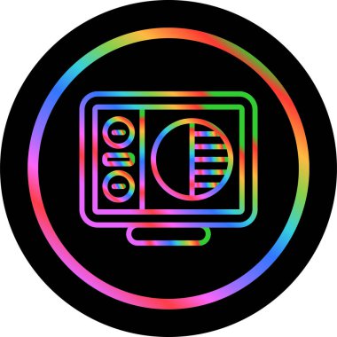 Masaüstü bilgisayar simgesi vektör çizimi 