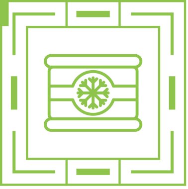 Dondurulmuş yemek simgesi, vektör illüstrasyonu 