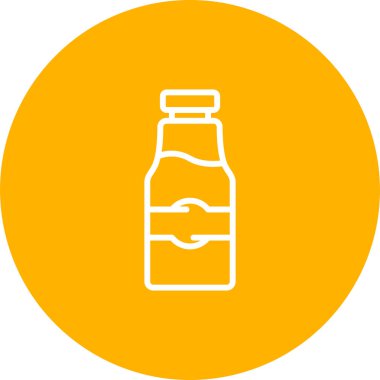 süt şişesi simgesi, vektör illüstrasyonu