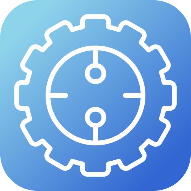 Teçhizat Web simgesi basit illüstrasyon