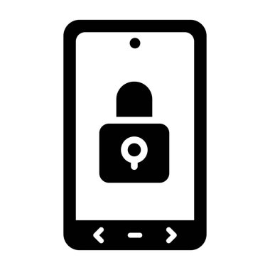 Kilitli ağ simgesi, vektör illüstrasyonu  