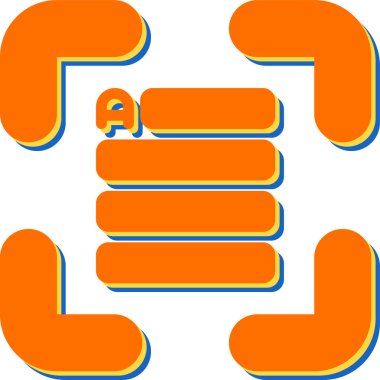 Metin Kutusu, belge ikonu vektör illüstrasyonu 