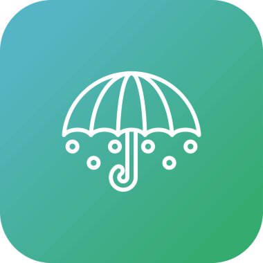 Şemsiye. Web simgesi basit illüstrasyon