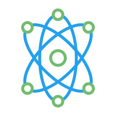atom. Web simgesi basit illüstrasyon 