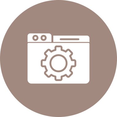 Web tarayıcı simgesi, vektör illüstrasyonu basit tasarım