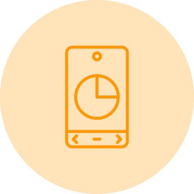 Pie Chart Simgesi modaya uygun düz stil. Web sitenizin tasarımı için grafik sembolü, logo, uygulama, UI. Vektör illüstrasyonu