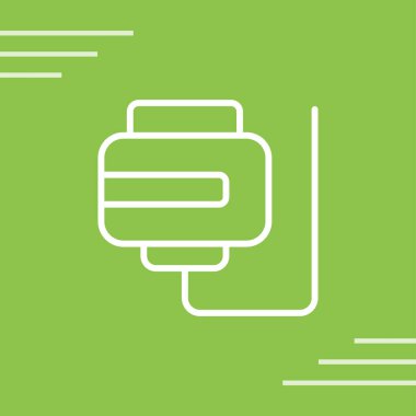 Magsafe simgesinin basit doğrusal resmi