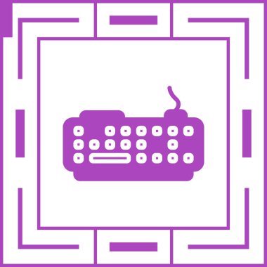 düz tasarım klavye vektör çizimi