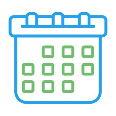 Takvim simgesi, vektör çizimi 