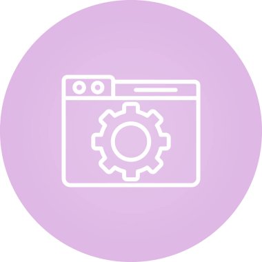 Web tarayıcı simgesi, vektör illüstrasyonu basit tasarım