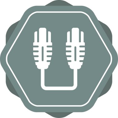 Kablo. Web simgesi basit illüstrasyon