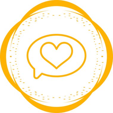 aşk iletisi çizgisi vektör illüstrasyonu