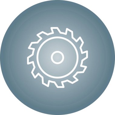 Vektör illüstrasyonu, testereli ağ simgesi